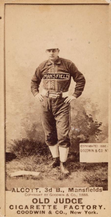 1887 Old Judge Alcott, 3d B., Mansfields #2-1b Baseball Card