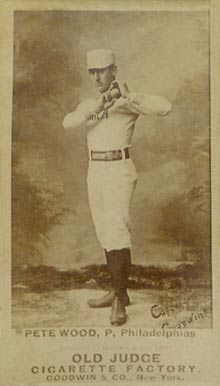 1887 Old Judge Pete Wood, P, Philadelphias #509-3a Baseball Card