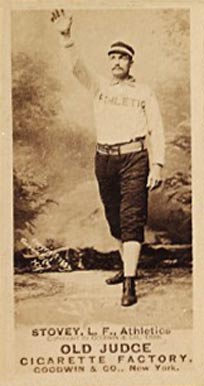 1887 Old Judge Stovey, L.F., Athletics #440-7a Baseball Card