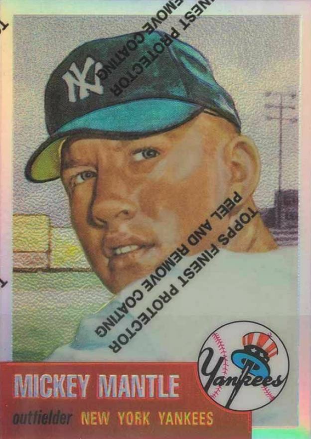 1996 Topps Mantle Reprint 1953 Topps Reprint #3 Baseball Card