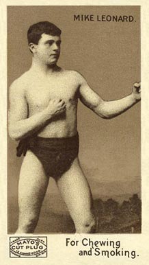 1890 Mayo Cut Plug Boxing Mike Leonard # Other Sports Card