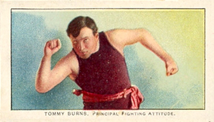 1910 Philadelphia 27 Scrappers Boxing TOMMY BURNS. Principal Fighting Attitude. # Other Sports Card