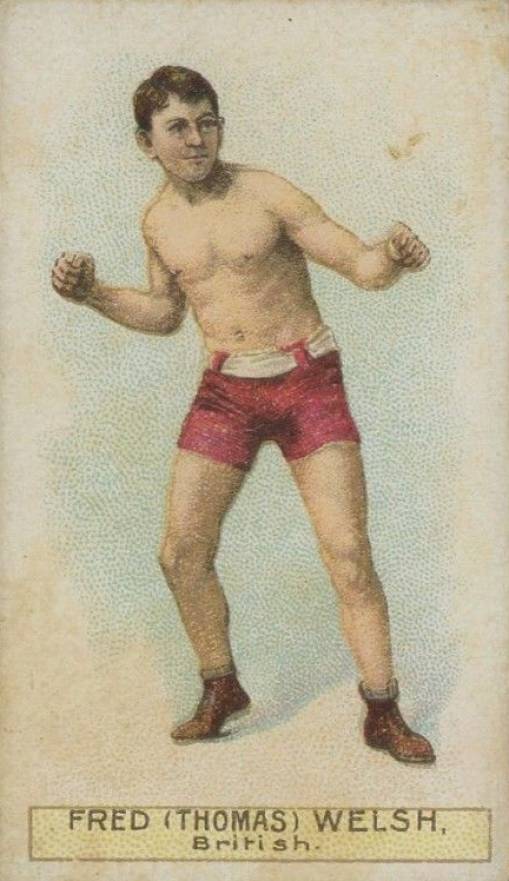 1911 W.D. & H.O. Wills Boxers Green Stars & Circle Back Boxing Fred Thomas Welsh # Other Sports Card