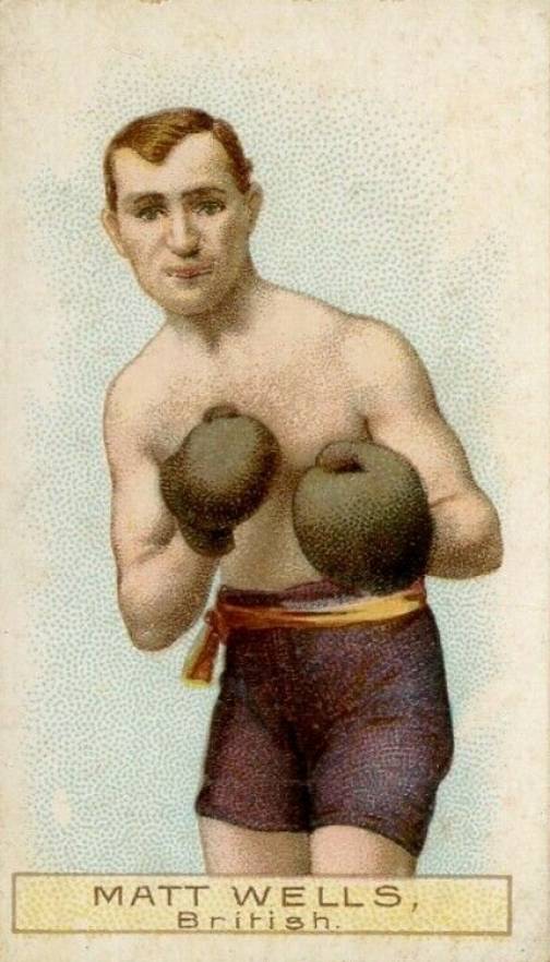1911 W.D. & H.O. Wills Boxers Green Stars & Circle Back Boxing Matt Wells # Other Sports Card