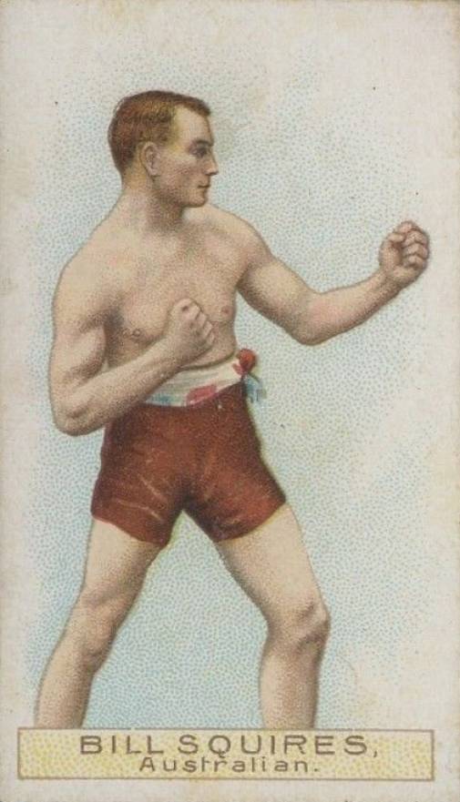 1911 W.D. & H.O. Wills Boxers Green Stars & Circle Back Boxing Bill Squires # Other Sports Card