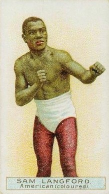1911 W.D. & H.O. Wills Boxers Green Stars & Circle Back Boxing Sam Langford # Other Sports Card