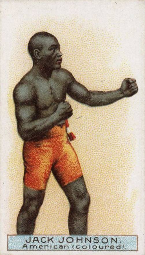 1911 W.D. & H.O. Wills Boxers Green Stars & Circle Back Boxing Jack Johnson # Other Sports Card