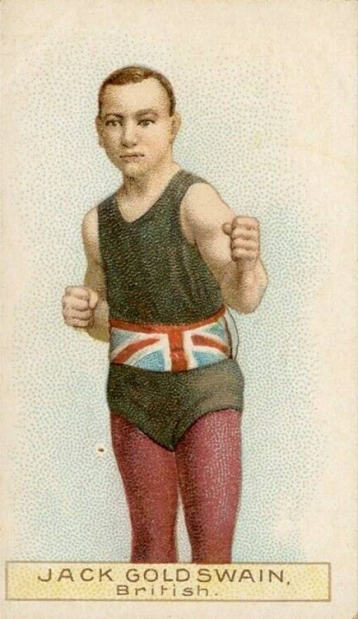 1911 W.D. & H.O. Wills Boxers Green Stars & Circle Back Boxing Jack Goldswain # Other Sports Card