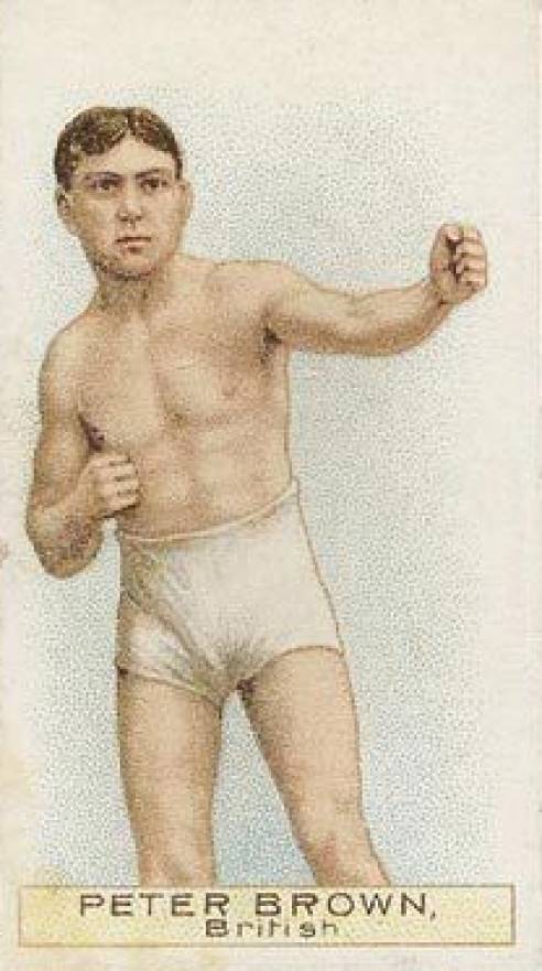 1911 W.D. & H.O. Wills Boxers Green Stars & Circle Back Boxing Peter Brown # Other Sports Card