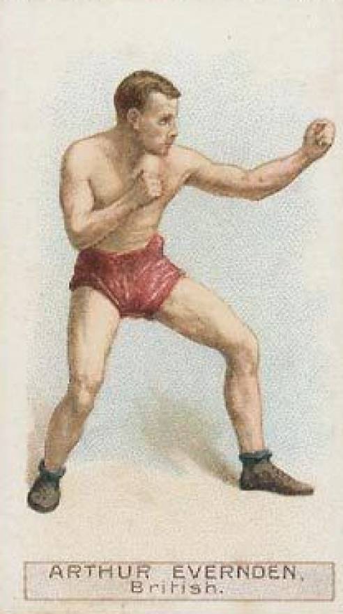 1911 W.D. & H.O. Wills Boxers Green Stars & Circle Back Boxing Arthur Evernden # Other Sports Card