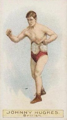 1911 W.D. & H.O. Wills Boxers Green Stars & Circle Back Boxing Johnny Hughes # Other Sports Card