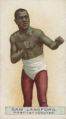 1911 W.D. & H.O. Wills Boxers Green Stars & Circle Back Boxing Sam Langford # Other Sports Card