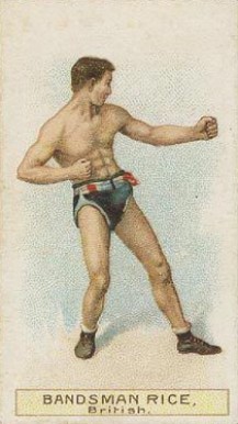 1911 W.D. & H.O. Wills Boxers Green Stars & Circle Back Boxing Bandsman Rice # Other Sports Card