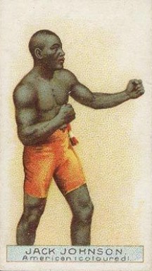 1911 W.D. & H.O. Wills Boxers Green Stars & Circle Back Boxing Jack Johnson # Other Sports Card