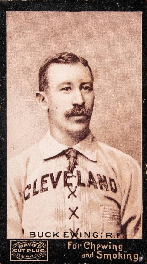 1895 Mayo's Cut Plug BUCK EWING: R.F. # Baseball Card