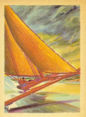 1956 Adventure Skimming over the ice #49 Non-Sports Card