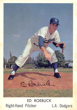 1960 Bell Brand Dodgers Ed Roebuck #13 Baseball Card