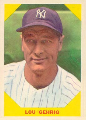 1960 Fleer Baseball Greats Lou Gehrig #28 Baseball Card