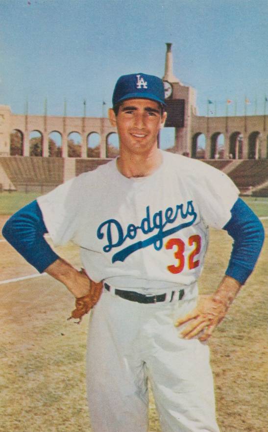 1960 L.A. Dodgers Postcards Sandy Koufax # Baseball Card