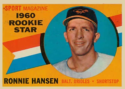 1960 Topps Ronnie Hansen #127 Baseball Card