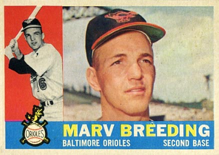 1960 Topps Marv Breeding #525 Baseball Card