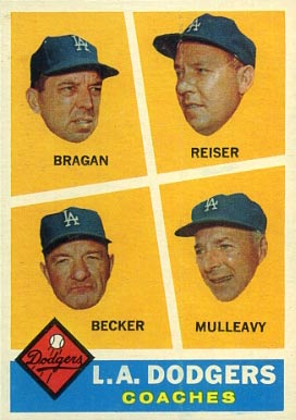 1960 Topps Dodgers Coaches #463 Baseball Card