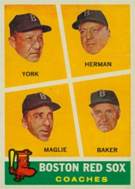 1960 Topps Red Sox Coaches #456 Baseball Card