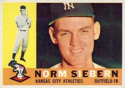 1960 Topps Norm Siebern #11 Baseball Card