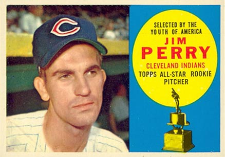 1960 Topps Jim Perry #324 Baseball Card