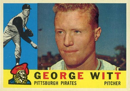 1960 Topps George Witt #298 Baseball Card