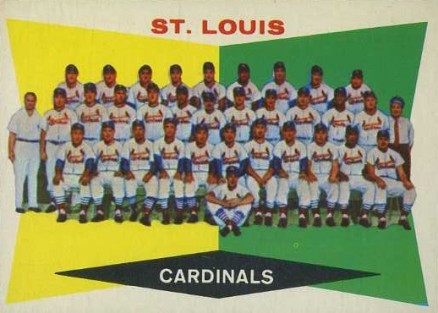 1960 Topps St. Louis Cardinals Team #242 Baseball Card Value Price Guide