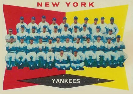 1960 Topps New York Yankees Team #332 Baseball Card