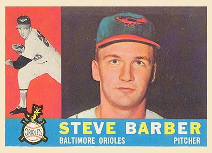 1960 Topps Steve Barber #514 Baseball Card