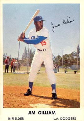1961 Bell Brand Dodgers Jim Gilliam #19 Baseball Card
