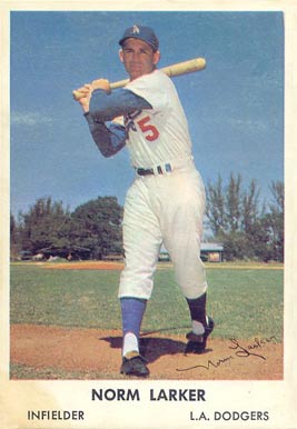 1961 Bell Brand Dodgers Norm Larker #5 Baseball Card