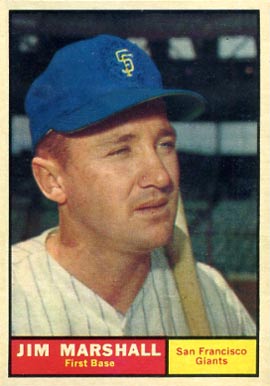 1961 Topps Jim Marshall #188 Baseball Card