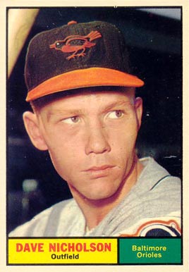 1961 Topps Dave Nicholson #182 Baseball Card