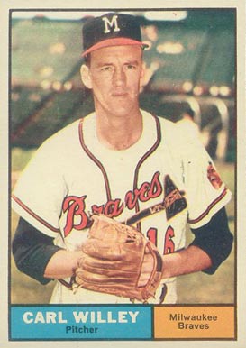1961 Topps Carl Willey #105 Baseball Card
