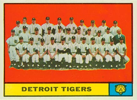 1961 Topps Detroit Tigers Team #51 Baseball Card