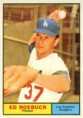 1961 Topps Ed Roebuck #6 Baseball Card