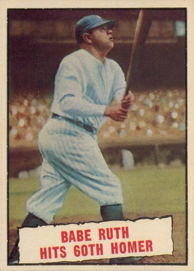 1961 Topps Babe Ruth Hits 60th Homer #401 Baseball Card