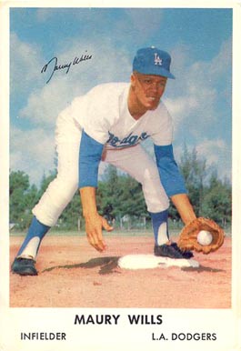 1962 Bell Brand Dodgers Maury Wills #30 Baseball Card
