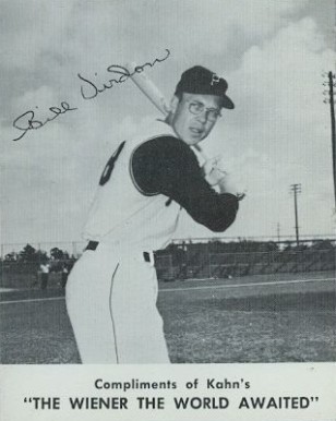 1962 Kahn's Wieners Bill Virdon # Baseball Card