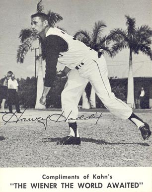 1962 Kahn's Wieners Harvey Haddix # Baseball Card