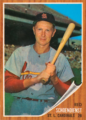 1962 Topps Red Schoendienst #575 Baseball Card