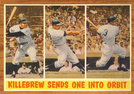 1962 Topps Killebrew Sends One Into Orbit #316 Baseball Card