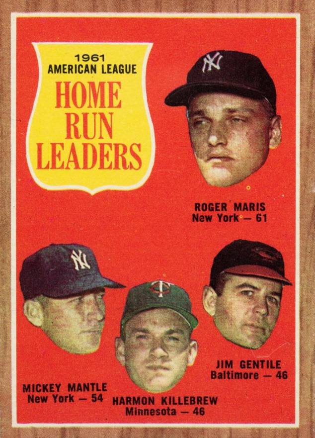 1962 Topps A.L. Home Run Leaders #53 Baseball Card