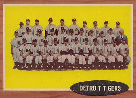 1962 Topps Detroit Tigers Team #24 Baseball Card