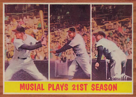1962 Topps Musial Plays 21st Season #317 Baseball Card