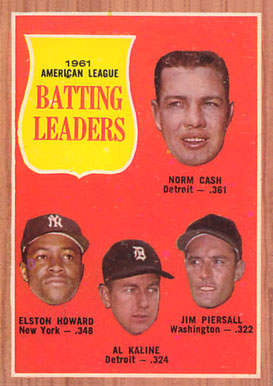 1962 Topps A.L. Batting Leaders #51 Baseball Card